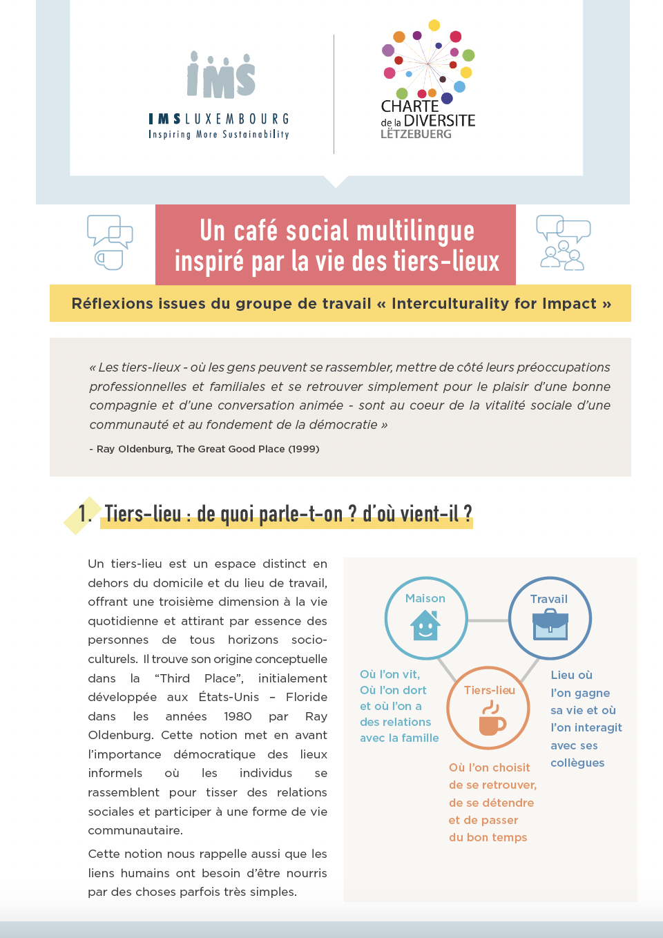 Un café social multilingue inspiré par la vie des tiers-lieux